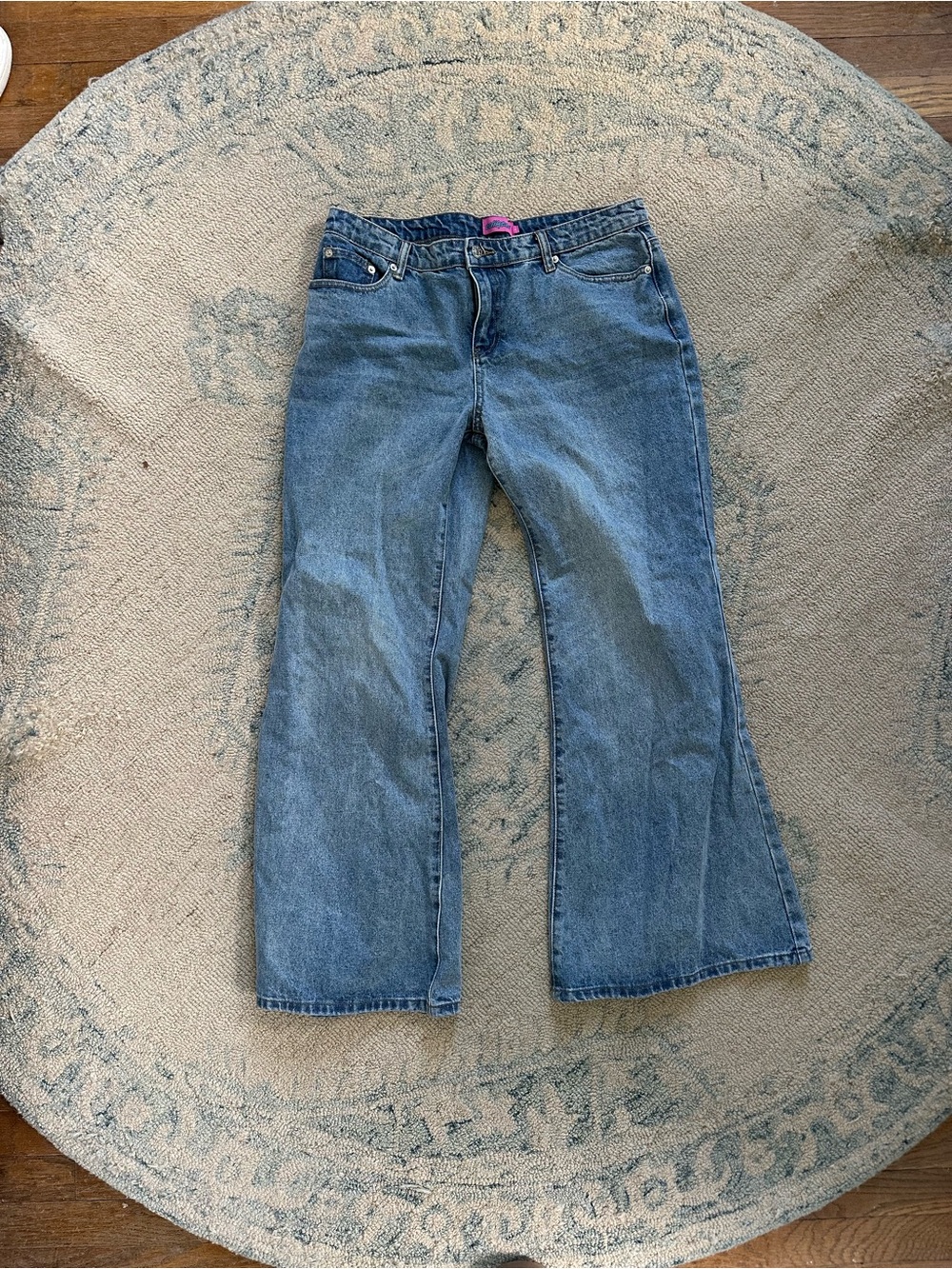 Edikted Wide Leg Low Rise Jeans